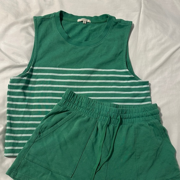 Z Supply Green Tank and Shorts Set - Picture 1 of 6